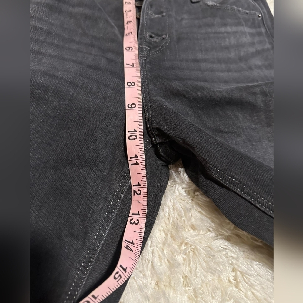 OLD NAVY Vintage Black Distressed Highrise Straight Denlm Jeans Sz.6X26 1/2** - Picture 5 of 8